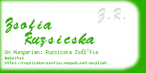 zsofia ruzsicska business card